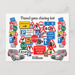 Cartão Postal Passou no teste de direção ~ Parabéns!