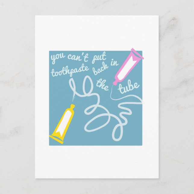 Cartão Postal Pasta De Dentes No Tubo (Frente)