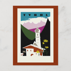 Cartão Postal Pasta de óleo retrorreflector desenho Tyrol Austri