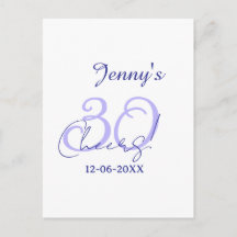 Pastel comemora 30º aniversário roxo elegante nome