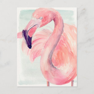 Cartão Postal Pastel Flamingo