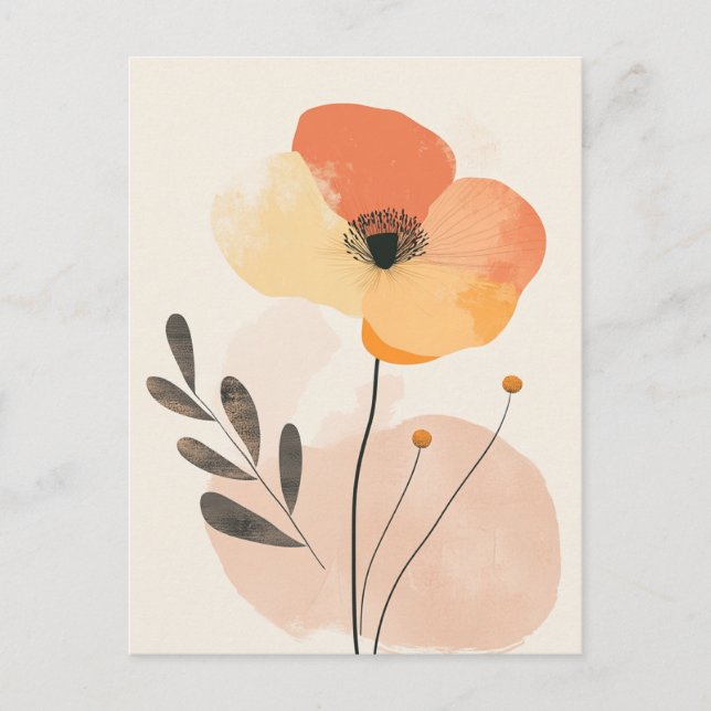 Cartão Postal Pastel Flora em Serenidade #099 (Frente)