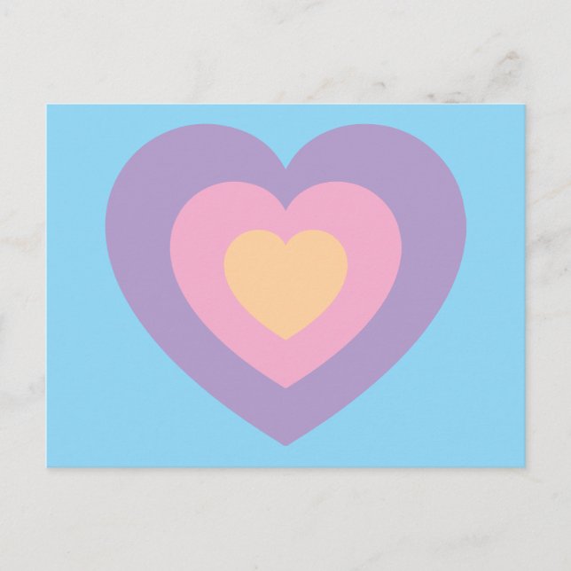 Cartão Postal pastel heart (Frente)