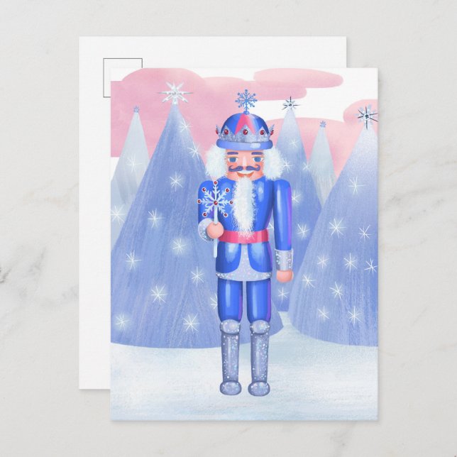Cartão Postal Pastel Nutcracker Snowflake King (Frente/Verso)