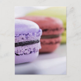 Cartão Postal Pastel Pastel Chef Macaron Francês