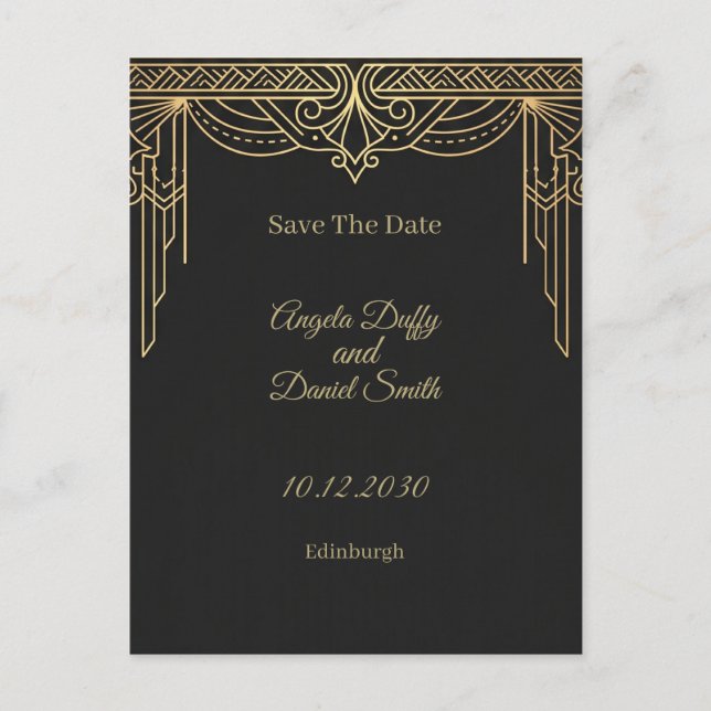 Cartão Postal Pastel Wildflower Save the Date (Frente)