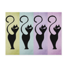 Pastello Gata Silhout Preto