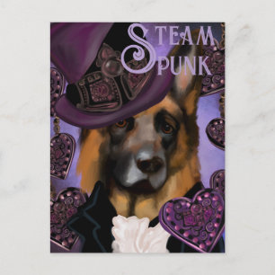 Cartão Postal Pastor Alemão Steampunk
