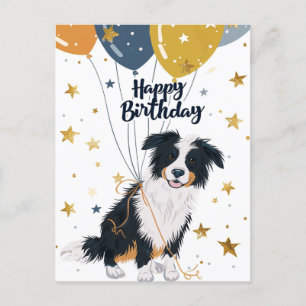 Cartão Postal Pastor australiano Feliz aniversário
