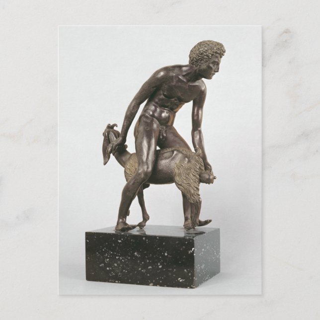 Cartão Postal Pastor ordenhando cabra (Frente)