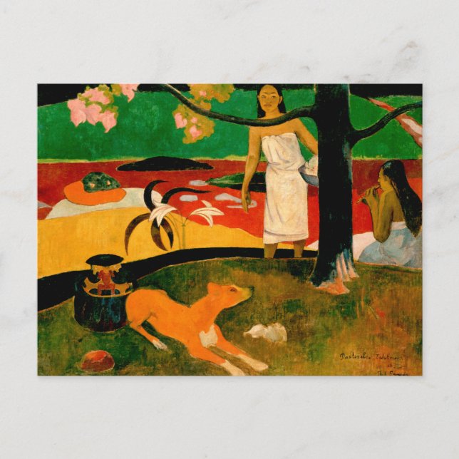 Cartão Postal ‪ Pastorales Tahitiennes ‬ por Paul Gauguin (Frente)