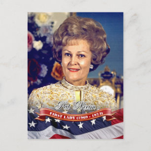Cartão Postal Pat Nixon, primeira-dama dos EUA
