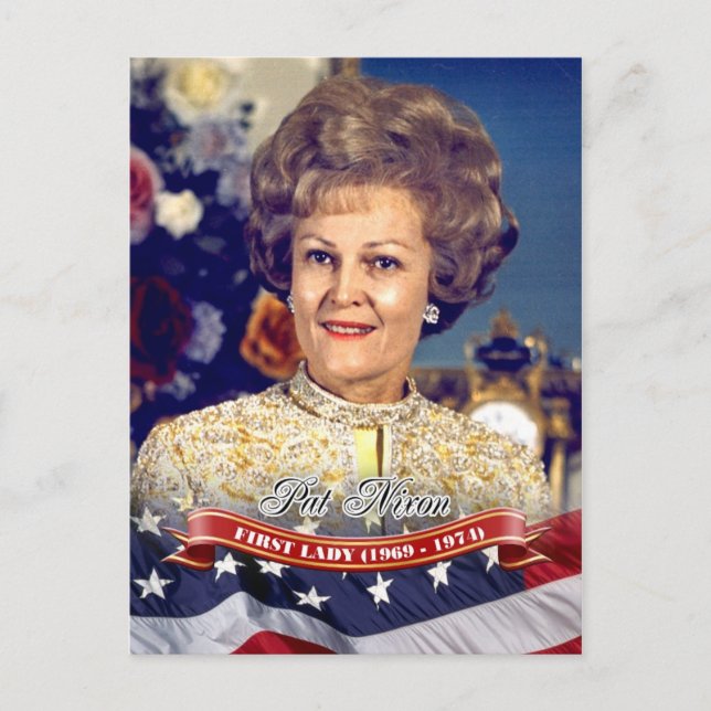Cartão Postal Pat Nixon, primeira-dama dos EUA (Frente)