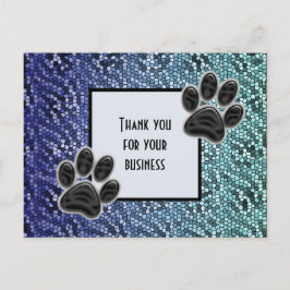 Cartão Postal Pata de Animal Barata Obrigado por sua Compra