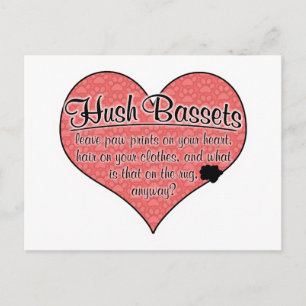 Cartão Postal Pata do Basset de Sobrecarga Imprime Humor do Cão