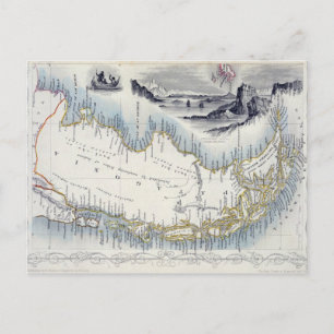 Cartão Postal Patagônia, de uma Série de Mapas Mundiais, publica