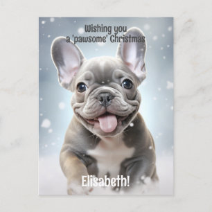 Cartão Postal Patas de inverno personalizáveis de alegria
