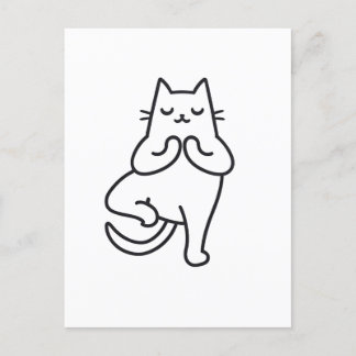Cartão Postal Patas e Poses: design de amante de gatos com fluxo