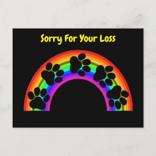 Cartão Postal Patas Na Chuva de Cores Sinto Muito