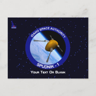 Cartão Postal Patch da Missão de Satélite Idaho Spudnik