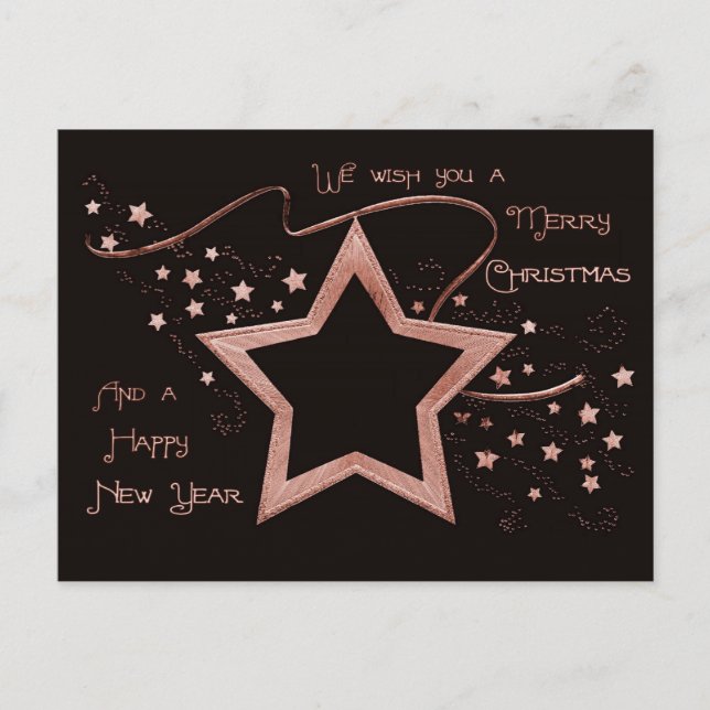 Cartão Postal Patch de estrela (sólido) (Frente)