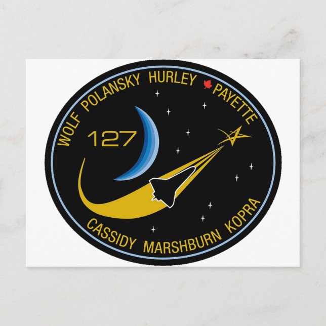 Cartão Postal Patch de missão STS-127 (Frente)