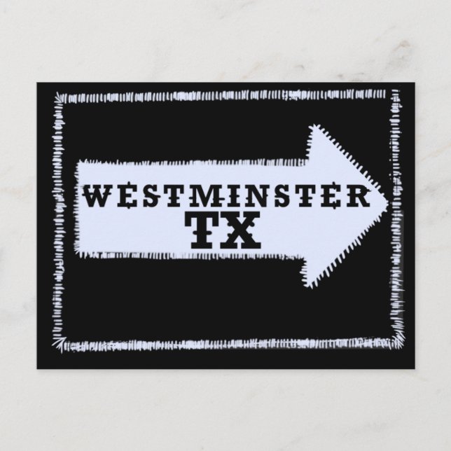 Cartão Postal Patch Westminster (Texas) (Frente)