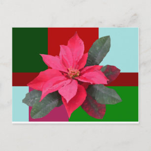 Cartão Postal Patchwork Christmas - Poinsettia