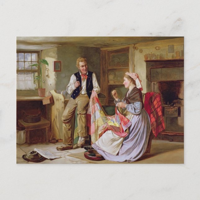 Cartão Postal Patchwork Quilt por William Henry Midwood (Frente)