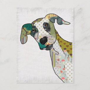 Cartão Postal Patchworkhund