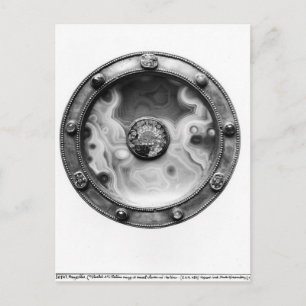 Cartão Postal Paten com um medalhão representando o Último