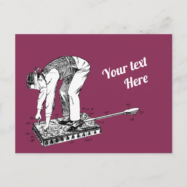 Cartão Postal Patente de Máquina de Abrangência de bumbum (Frente)