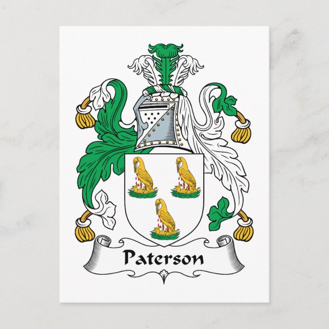 Cartão Postal Paterson Family Crest (Frente)
