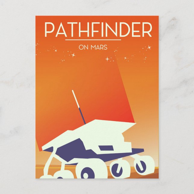 Cartão Postal Pathfinder em Arte Espacial de Marte (Frente)