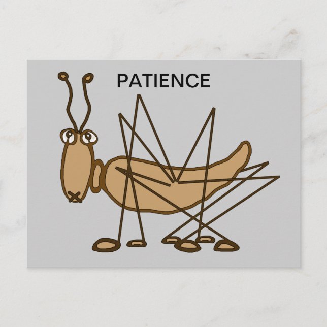 CARTÃO POSTAL PATIENCE GRASSHOPPER (Frente)