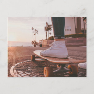 Cartão Postal patinagem na praia