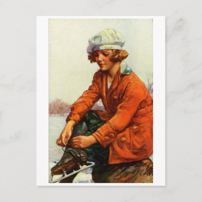Cartão Postal Patinagem no gelo 1915 (Frente)