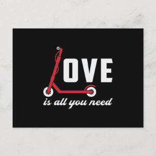 Cartão Postal Patinete Driver Love É Tudo O Que Você Precisa De 