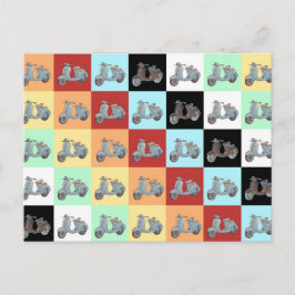 cartão postal patinetes