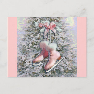 Cartão Postal PATINS DE GELADEIRA em ROSA por SHARON SHARPE