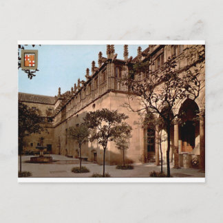 Cartão Postal Pátio dos Laranjeiras Vintage em Barcelona