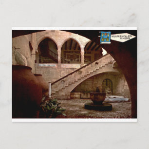 Cartão Postal Pátio Gótico Vintage de Vilafranca del Penedes