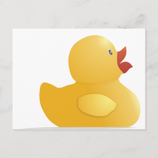 Cartão Postal Pato de Borracha Amarelo (Frente)