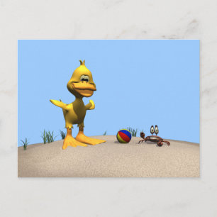 Cartão Postal Pato de praia