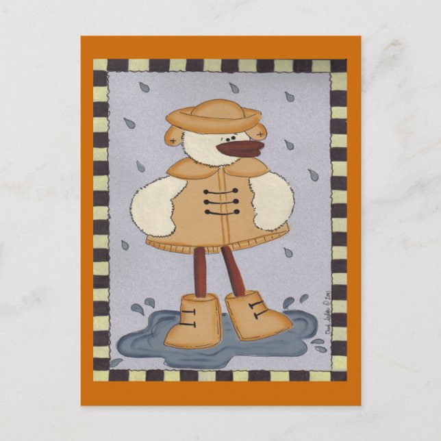 Cartão Postal Pato Na Chuva (Frente)