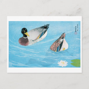 Cartão Postal Pato no Lago, Goyō Hashiguchi