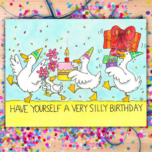 Cartão Postal Pato Tolo Feliz Aniversário