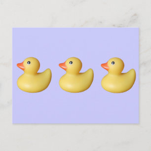 Cartão Postal Patos em uma Fila