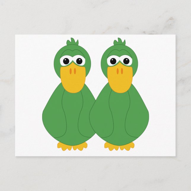 Cartão Postal Patos Verdes Idiotas (Frente)