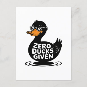 Cartão Postal Patos Zero Dado - Design Legal Engraçado